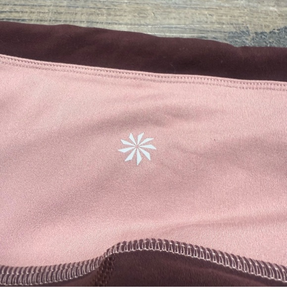 Athleta Chroma 7/8 Leggings Pink and Burgundy Women's Size Medium - Picture 7 of 11